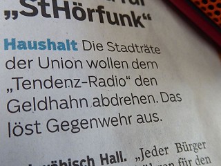 CDU Hall: Kein Geld für „StHörfunk“