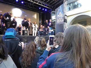 Empfang der Mannschaft auf dem Marktplatz